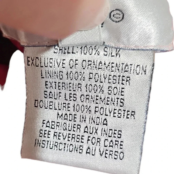 Papell Boutique Beaded Silk Maxi Evening Dress Red Size 14 - Picture 5 of 6